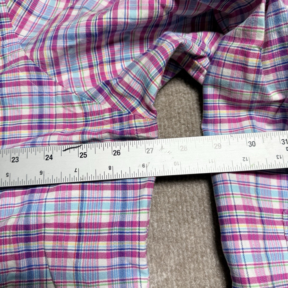 Polo Ralph Lauren Shirt Mens XXL Pink Blue Plaid Classic Fit Oxford Button Down - Picture 9 of 16